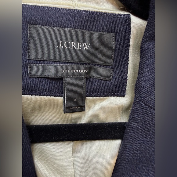 J.Crew Schoolboy Navy Wool Blazer Size 2 Gold Buttons - Picture 3 of 11